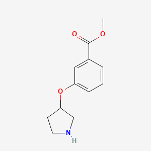 molecular formula C12H15NO3 B1500265 Methyl 3-(pyrrolidin-3-yloxy)benzoate CAS No. 946715-41-9