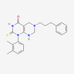 molecular formula C23H26N4OS B15002709 1-(2,3-dimethylphenyl)-6-(3-phenylpropyl)-2-thioxo-2,3,5,6,7,8-hexahydropyrimido[4,5-d]pyrimidin-4(1H)-one 