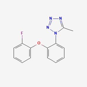 molecular formula C14H11FN4O B15002760 1-[2-(2-fluorophenoxy)phenyl]-5-methyl-1H-tetrazole 