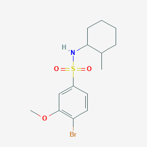 molecular formula C14H20BrNO3S B15002817 4-bromo-3-methoxy-N-(2-methylcyclohexyl)benzenesulfonamide 