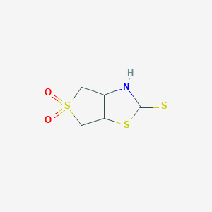 molecular formula C5H7NO2S3 B15002978 tetrahydrothieno[3,4-d][1,3]thiazole-2(3H)-thione 5,5-dioxide 