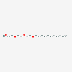 molecular formula C17H34O4 B015003 2-[2-(2-Undec-10-enoxyethoxy)ethoxy]ethanol CAS No. 130727-45-6