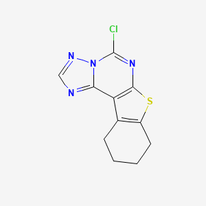 molecular formula C11H9ClN4S B15003002 5-Chloro-8,9,10,11-tetrahydro[1]benzothieno[3,2-e][1,2,4]triazolo[1,5-c]pyrimidine 