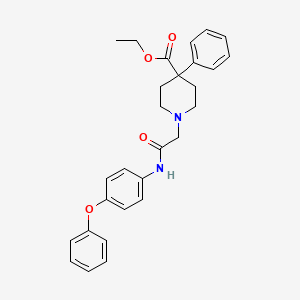 molecular formula C28H30N2O4 B15003014 Ethyl 1-{2-oxo-2-[(4-phenoxyphenyl)amino]ethyl}-4-phenylpiperidine-4-carboxylate 
