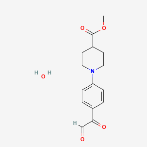 molecular formula C15H19NO5 B1500306 Methyl 1-(4-(2-oxoacetyl)phenyl)piperidine-4-carboxylate hydrate CAS No. 1189977-22-7