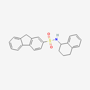molecular formula C23H21NO2S B15003134 N-(1,2,3,4-tetrahydronaphthalen-1-yl)-9H-fluorene-2-sulfonamide 