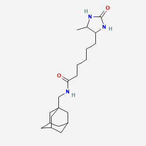 molecular formula C21H35N3O2 B15003168 N-(1-adamantylmethyl)-6-(5-methyl-2-oxoimidazolidin-4-yl)hexanamide 