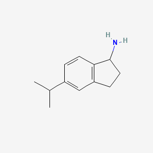 molecular formula C12H17N B1500321 1H-Inden-1-amine, 2,3-dihydro-5-(1-methylethyl)- CAS No. 812694-95-4