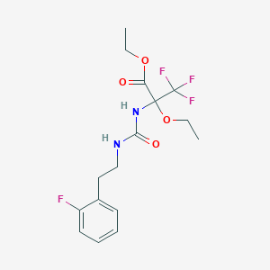 molecular formula C16H20F4N2O4 B15003217 ethyl 2-ethoxy-3,3,3-trifluoro-N-{[2-(2-fluorophenyl)ethyl]carbamoyl}alaninate 