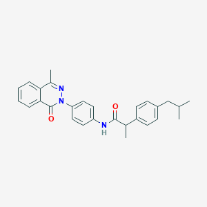 molecular formula C28H29N3O2 B15003306 N-[4-(4-methyl-1-oxophthalazin-2(1H)-yl)phenyl]-2-[4-(2-methylpropyl)phenyl]propanamide 