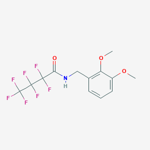 molecular formula C13H12F7NO3 B15003367 N-[(2,3-dimethoxyphenyl)methyl]-2,2,3,3,4,4,4-heptafluorobutanamide 