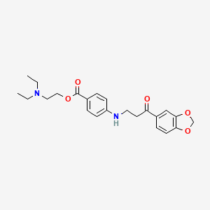 molecular formula C23H28N2O5 B15003420 2-(Diethylamino)ethyl 4-{[3-(1,3-benzodioxol-5-yl)-3-oxopropyl]amino}benzoate 