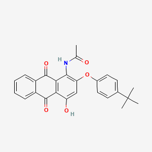 molecular formula C26H23NO5 B15003451 N-[2-(4-tert-butylphenoxy)-4-hydroxy-9,10-dioxo-9,10-dihydroanthracen-1-yl]acetamide 