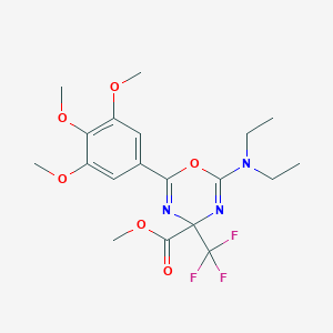 molecular formula C19H24F3N3O6 B15003475 methyl 2-(diethylamino)-4-(trifluoromethyl)-6-(3,4,5-trimethoxyphenyl)-4H-1,3,5-oxadiazine-4-carboxylate 