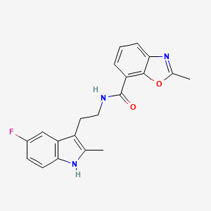 molecular formula C20H18FN3O2 B15003856 N-[2-(5-fluoro-2-methyl-1H-indol-3-yl)ethyl]-2-methyl-1,3-benzoxazole-7-carboxamide 