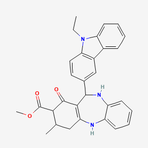 molecular formula C30H29N3O3 B15003934 methyl 11-(9-ethyl-9H-carbazol-3-yl)-3-methyl-1-oxo-2,3,4,5,10,11-hexahydro-1H-dibenzo[b,e][1,4]diazepine-2-carboxylate CAS No. 1005183-87-8