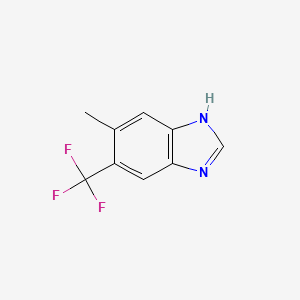 molecular formula C9H7F3N2 B1500394 5-Methyl-6-(trifluoromethyl)-1H-benzimidazole 