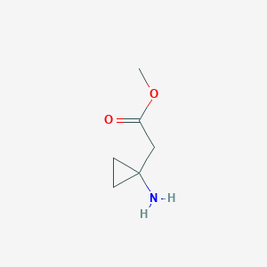 molecular formula C6H11NO2 B1500395 Methyl 2-(1-aminocyclopropyl)acetate CAS No. 387845-51-4