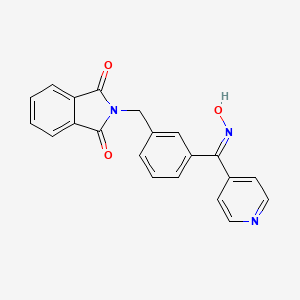 molecular formula C21H15N3O3 B15003969 2-{3-[(E)-(hydroxyimino)(pyridin-4-yl)methyl]benzyl}-1H-isoindole-1,3(2H)-dione 