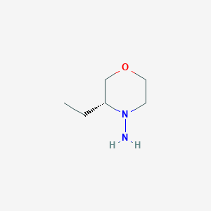 molecular formula C6H14N2O B1500404 4-Morpholinamine,3-ethyl-,(3r)- 