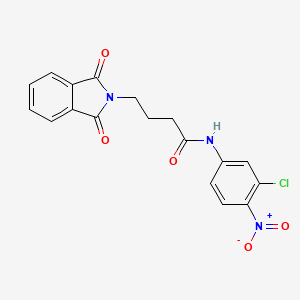 molecular formula C18H14ClN3O5 B15004107 N-(3-chloro-4-nitrophenyl)-4-(1,3-dioxo-1,3-dihydro-2H-isoindol-2-yl)butanamide 