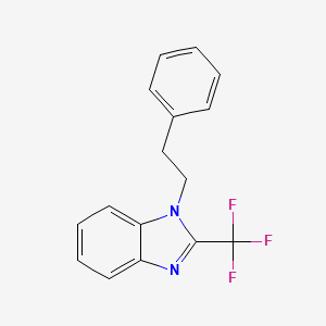 molecular formula C16H13F3N2 B15004234 1H-1,3-Benzimidazole, 1-(2-phenylethyl)-2-(trifluoromethyl)- 