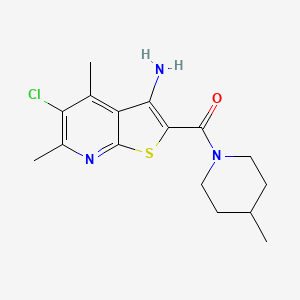molecular formula C16H20ClN3OS B15004545 (3-Amino-5-chloro-4,6-dimethylthieno[2,3-b]pyridin-2-yl)(4-methylpiperidin-1-yl)methanone 