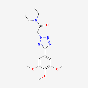 molecular formula C16H23N5O4 B15004548 N,N-diethyl-2-(5-(3,4,5-trimethoxyphenyl)-2H-tetrazol-2-yl)acetamide 