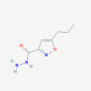 molecular formula C7H11N3O2 B1500456 5-Propyl-1,2-oxazole-3-carbohydrazide CAS No. 90221-28-6