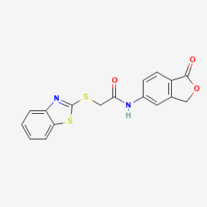 molecular formula C17H12N2O3S2 B15004704 2-(1,3-benzothiazol-2-ylsulfanyl)-N-(1-oxo-1,3-dihydro-2-benzofuran-5-yl)acetamide 