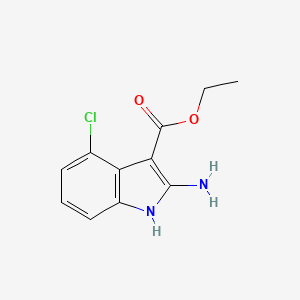 molecular formula C11H11ClN2O2 B1500471 Ethyl 2-amino-4-chloro-1H-indole-3-carboxylate CAS No. 1126602-44-5