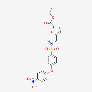 molecular formula C20H18N2O8S B15004893 Ethyl 5-[({[4-(4-nitrophenoxy)phenyl]sulfonyl}amino)methyl]furan-2-carboxylate 