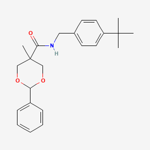 molecular formula C23H29NO3 B15004911 N-(4-tert-butylbenzyl)-5-methyl-2-phenyl-1,3-dioxane-5-carboxamide 