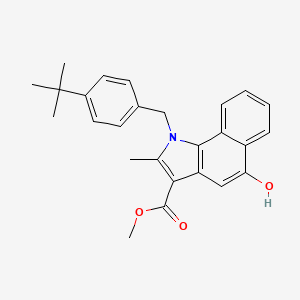molecular formula C26H27NO3 B15005345 methyl 1-(4-tert-butylbenzyl)-5-hydroxy-2-methyl-1H-benzo[g]indole-3-carboxylate 