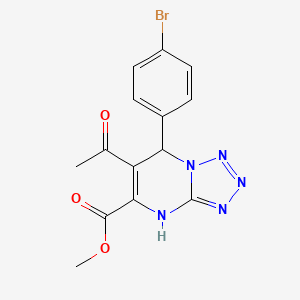molecular formula C14H12BrN5O3 B15005436 Methyl 6-acetyl-7-(4-bromophenyl)-4,7-dihydrotetrazolo[1,5-a]pyrimidine-5-carboxylate 