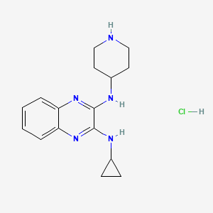 molecular formula C16H22ClN5 B1500577 N2-Cyclopropyl-N3-(piperidin-4-yl)quinoxaline-2,3-diamine hydrochloride CAS No. 1185319-96-3