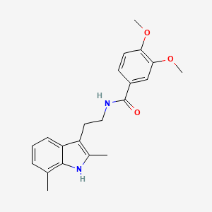 molecular formula C21H24N2O3 B15005907 N-[2-(2,7-dimethyl-1H-indol-3-yl)ethyl]-3,4-dimethoxybenzamide 