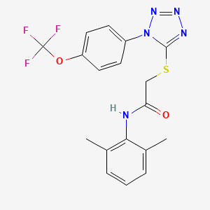 molecular formula C18H16F3N5O2S B15006455 N-(2,6-dimethylphenyl)-2-({1-[4-(trifluoromethoxy)phenyl]-1H-tetrazol-5-yl}sulfanyl)acetamide 