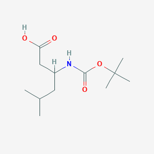 molecular formula C12H23NO4 B150067 3-((tert-Butoxycarbonyl)amino)-5-methylhexanoic acid CAS No. 138165-75-0