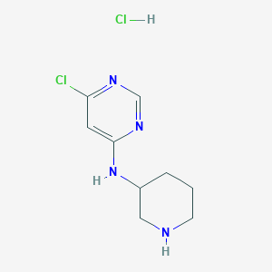 molecular formula C9H14Cl2N4 B1500673 (6-Chloro-pyrimidin-4-yl)-piperidin-3-yl-amine hydrochloride CAS No. 1185309-48-1