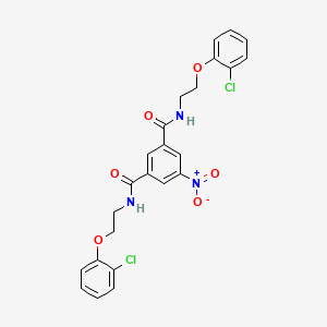 molecular formula C24H21Cl2N3O6 B15007735 N,N'-bis[2-(2-chlorophenoxy)ethyl]-5-nitrobenzene-1,3-dicarboxamide 