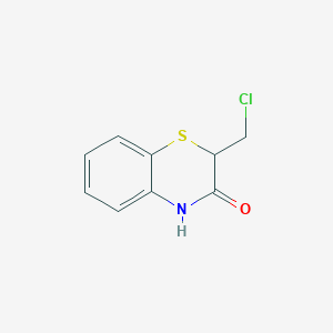 molecular formula C9H8ClNOS B150080 2-(chloromethyl)-2H-1,4-benzothiazin-3(4H)-one CAS No. 139331-42-3
