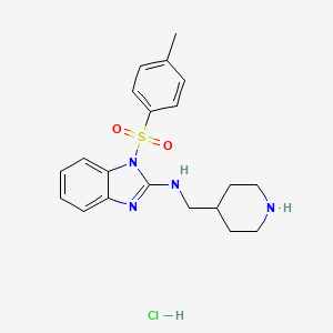 molecular formula C20H25ClN4O2S B1500842 Piperidin-4-ylmethyl-[1-(toluene-4-sulfonyl)-1H-benzoimidazol-2-yl]-amine hydrochloride CAS No. 1185319-90-7