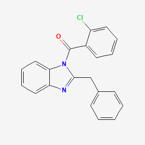 molecular formula C21H15ClN2O B15008556 Methanone, (2-benzyl-1-indolyl)(2-chlorophenyl)- 