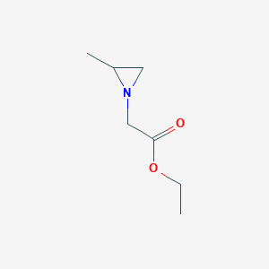 molecular formula C7H13NO2 B1500873 Ethyl 2-(2-methylaziridin-1-yl)acetate 