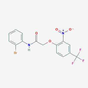 molecular formula C15H10BrF3N2O4 B15008749 N-(2-bromophenyl)-2-[2-nitro-4-(trifluoromethyl)phenoxy]acetamide 