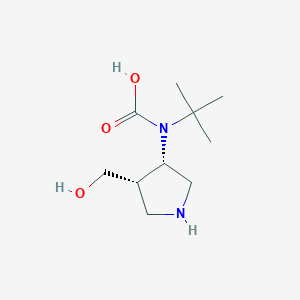 molecular formula C10H20N2O3 B1500885 tert-Butyl((3S,4S)-4-(hydroxymethyl)pyrrolidin-3-yl)carbamic acid 