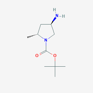 molecular formula C10H20N2O2 B1500905 tert-butyl (2R,4R)-4-amino-2-methylpyrrolidine-1-carboxylate CAS No. 348165-63-9