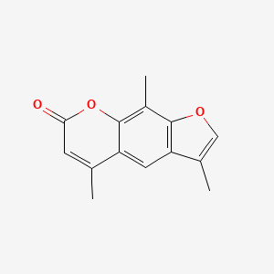 molecular formula C14H12O3 B15009232 7H-Furo(3,2-g)(1)benzopyran-7-one, 3,5,9-trimethyl- CAS No. 15294-25-4