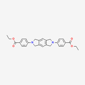 molecular formula C28H28N2O4 B15009427 Ethyl 4-{6-[4-(ethoxycarbonyl)phenyl]-1H,2H,3H,5H,6H,7H-pyrrolo[3,4-F]isoindol-2-YL}benzoate 